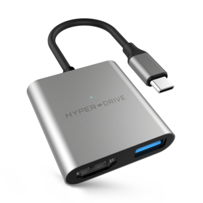 Cáp Chuyển Đổi  HyperDrive USB-C 4K HDMI 3-in-1 (HD259A-GRAY)