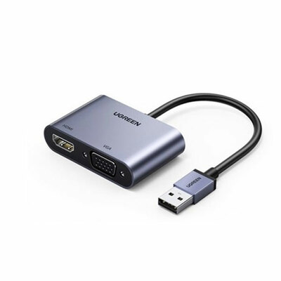 Cáp Chuyển Đổi UGreen USB 3.0 to HDMI + VGA (20518)