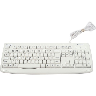 Bàn Phím Kensington ProFit® Có Dây Cổng USB - Kháng Khuẩn - Không Thấm Nước - Màu Trắng (K64406US)