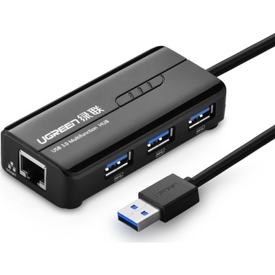 Bộ Chia UGreen 3 Cổng USB 3.0 + 1 Lan 10/100Mbps (20266)