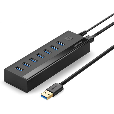 Bộ Chia UGreen 7 Cổng USB 3.0 Hỗ Trợ Nguồn DC 5V/2A (30845)