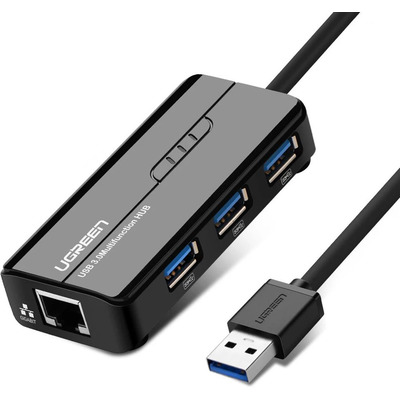 Bộ Chia UGreen USB 3.0 To 3 Cổng USB 3.0 + LAN (20265)