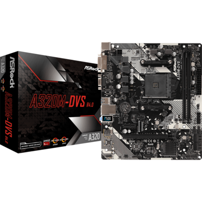 Bo Mạch Chủ ASRock A320M-DVS R4.0 - Socket AMD AM4 (90-MXB9M0-A0UAYZ)