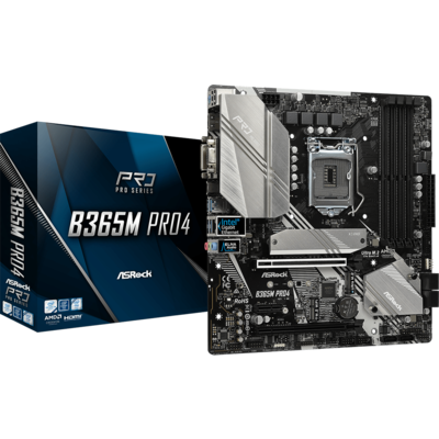 Bo Mạch Chủ ASRock B365M Pro4 - Socket LGA1151 (90-MXB9T0-A0UAYZ)