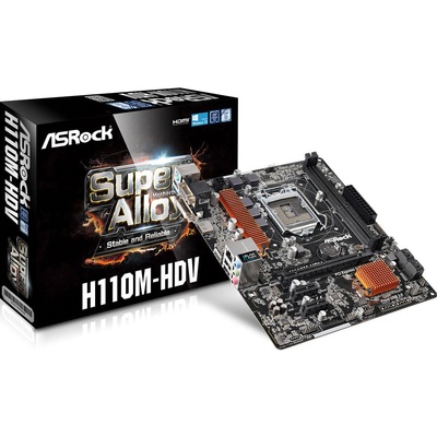 Bo Mạch Chủ ASRock H110M-HDV - Socket LGA1151 (90-MXGZU0-A0UAYZ)