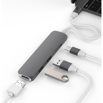Cáp Chuyển Đổi  HyperDrive USB-C 4-in-1 (GN22B-GRAY)