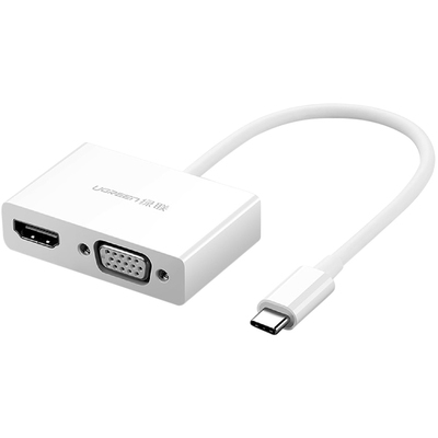 Cáp Chuyển Đổi UGreen USB Type-C To VGA HDMI 15CM (30843)