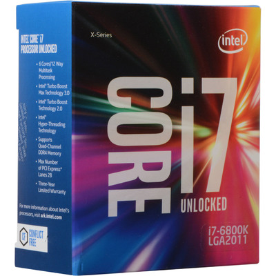 CPU Máy Tính Intel Core i7-6800K 6C/12T 3.40GHz Up to 3.60GHz 15MB Cache (LGA 2011-3)
