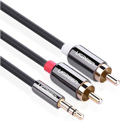 Dây Cáp Âm Thanh UGreen 3.5mm Ra 2 Đầu RCA Dài 2M (10584)