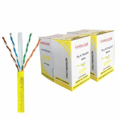 Dây Cáp Mạng Golden Link Cat6 UTP Plantium 305m - Màu Vàng