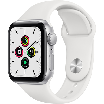 Đồng Hồ Thông Minh Apple Watch SE GPS 40mm Silver Viền Nhôm Dây Cao Su (MYDM2VN/A)
