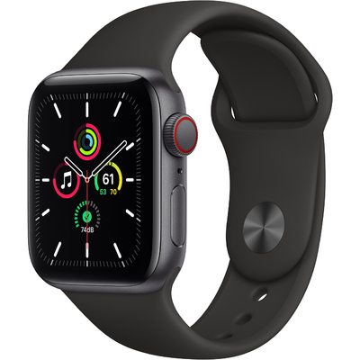 Đồng Hồ Thông Minh Apple Watch SE GPS + Cellular 40mm Space Gray Viền Nhôm Dây Cao Su (MYED2VN/A)