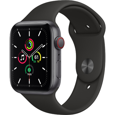 Đồng Hồ Thông Minh Apple Watch SE GPS + Cellular 44mm Space Gray Viền Nhôm Dây Cao Su (MYER2VN/A)