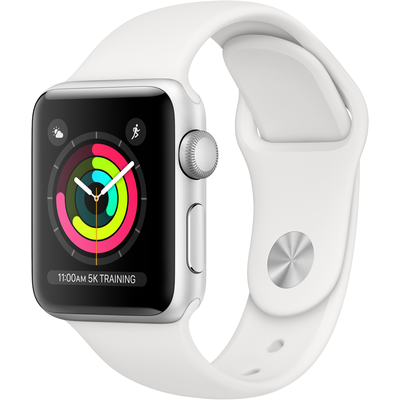 Đồng Hồ Thông Minh Apple Watch Series 3 GPS 38mm Viền Nhôm Dây Cao Su (MTEY2VN/A)