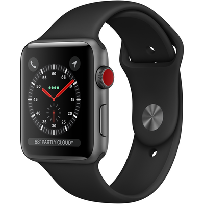 Đồng Hồ Thông Minh Apple Watch Series 3 GPS + Cellular 42mm Viền Nhôm Dây Cao Su (MTH22VN/A)