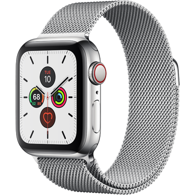 Đồng Hồ Thông Minh Apple Watch Series 5 GPS + Cellular 40mm Viền Thép Dây Thép (MWX52VN/A)