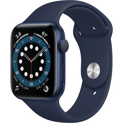 Đồng Hồ Thông Minh Apple Watch Series 6 GPS 44mm Blue Viền Nhôm Dây Cao Su (M00J3VN/A)