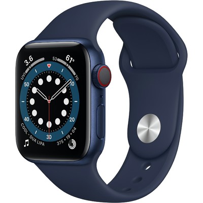 Đồng Hồ Thông Minh Apple Watch Series 6 GPS + Cellular 40mm Blue Viền Nhôm Dây Cao Su (M06Q3VN/A)
