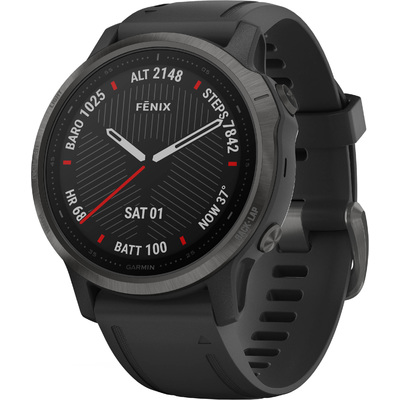 Đồng Hồ Thông Minh Garmin Fenix 6S - Sapphire Carbon Gray DLC With Black Band (010-02159-7F)