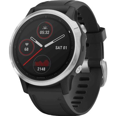 Đồng Hồ Thông Minh Garmin Fenix 6S - Silver With Black Band (010-02159-5F)