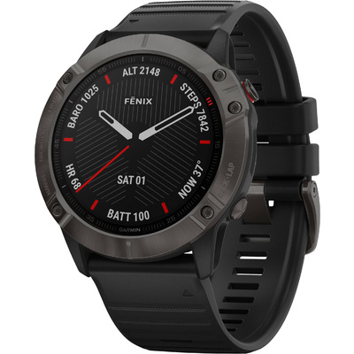 Đồng Hồ Thông Minh Garmin Fenix 6X - Sapphire Carbon Gray DLC With Black Band (010-02157-45)