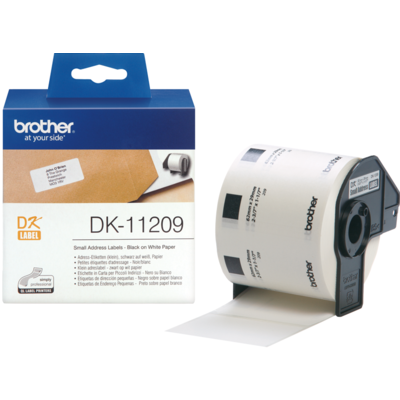 Giấy In Nhãn Brother Chữ Đen Nền Trắng - 29mm x 62mm x 800 Nhãn/Cuộn (DK-11209)