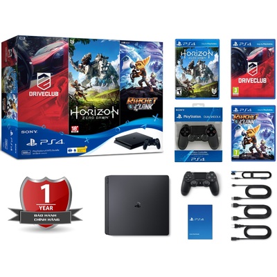 Máy Chơi Game Sony PS4 HITS Bundle (Combo PS4 và 3 đĩa Game)