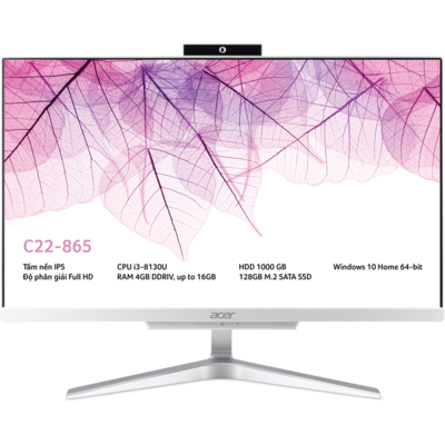 Máy Tính Đồng Bộ Acer Aspire C22-865 Core i5-8250U/4GB DDR4/1TB HDD + 128GB SSD/21.5" Full HD/Win 10 Home SL (DQ.BBSSV.003)