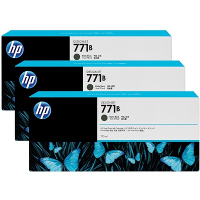 Mực In HP 771B Matte Black Ink Cartridge 3-Pack (B6Y23A)