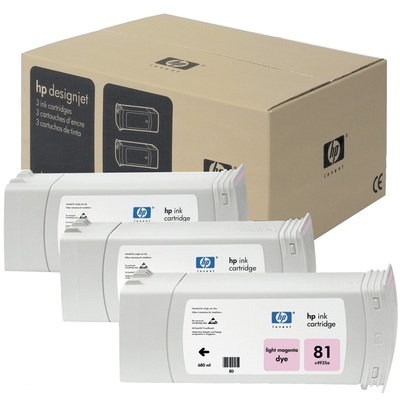 Mực In HP 81 3-pack 680-ml Light Magenta DesignJet Dye Ink Cartridges (C5071A)
