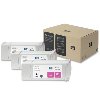 Mực In HP  81 3-pack 680-ml Magenta DesignJet Dye Ink Cartridges (C5068A)