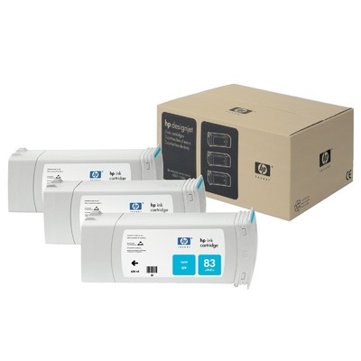 Mực In HP 83 3-pack 680-ml Cyan DesignJet UV Ink Cartridges (C5073A)