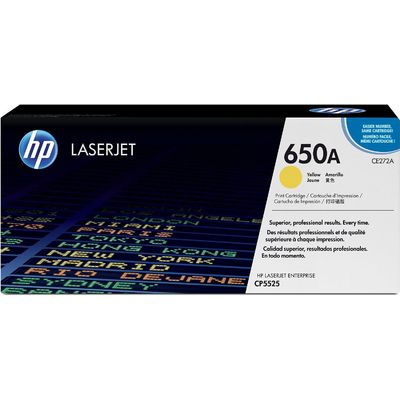 Mực In Laser HP 650A Yellow Original LaserJet Toner Cartridge (CE272A)