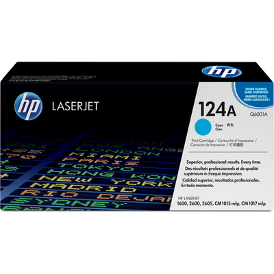Mực In Laser Màu HP 124A Cyan Original LaserJet Toner Cartridge (Q6001A)