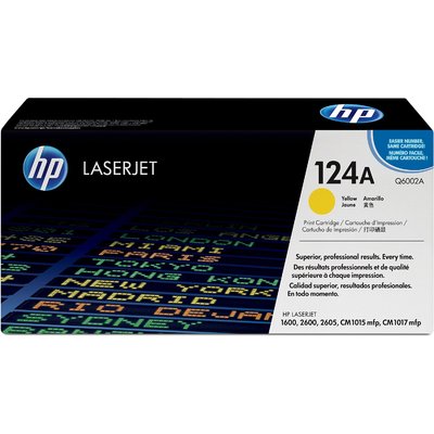 Mực In Laser Màu HP 124A Yellow Original LaserJet Toner Cartridge (Q6002A)