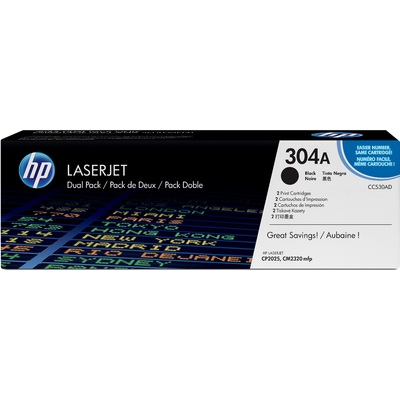 Mực In Laser Màu HP 304A 2-Pack Black Original LaserJet Toner Cartridges (CC530AD)