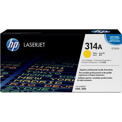 Mực In Laser Màu HP 314A Yellow Original LaserJet Toner Cartridge (Q7562A)