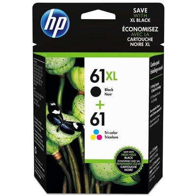 Mực In Laser Màu HP 61XL Photo Value Pack, Black / Tri-color Ink Cartridge, COMBO PACK (J3N03AA)