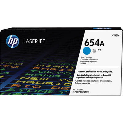 Mực In Laser Màu HP 654A Cyan Original LaserJet Toner Cartridge (CF331A)