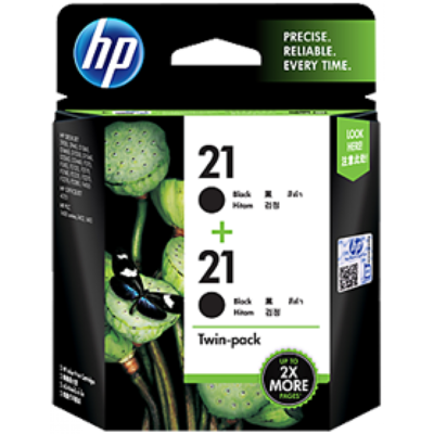 Mực In Phun HP 21 2-pack Black Inkjet Print Cartridges (CC627AA)