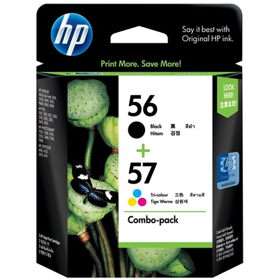 Mực In Phun HP 56 Black/57 Tri-color 2-pack Original Ink Cartridges (CC629AA)