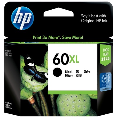 Mực In Phun HP 60XL High Yield Black Original Ink Cartridge (CC641WA)
