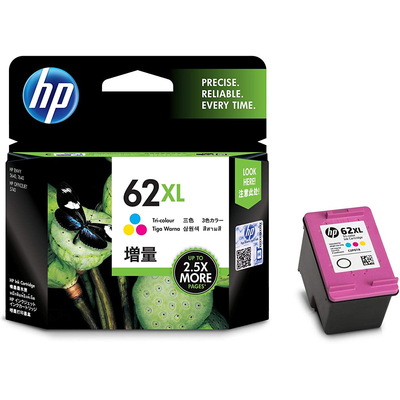 Mực In Phun HP 62XL High Yield Tri-Color Original Ink Cartridge (C2P07AA)
