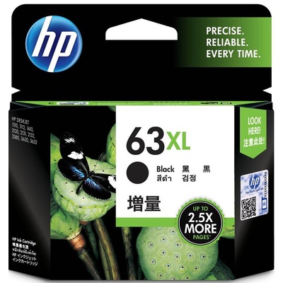 Mực In Phun HP 63XL High Yield Black Original Ink Cartridge (F6U64AA)