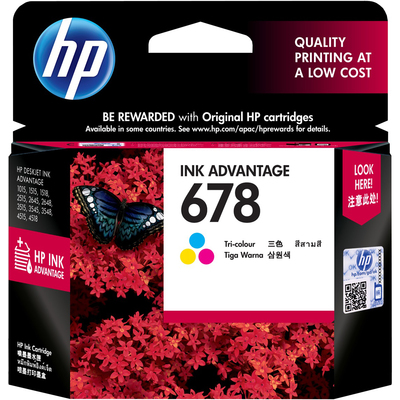 Mực In Phun HP 678 Tri-Color Original Ink Advantage Cartridge (CZ108AA)