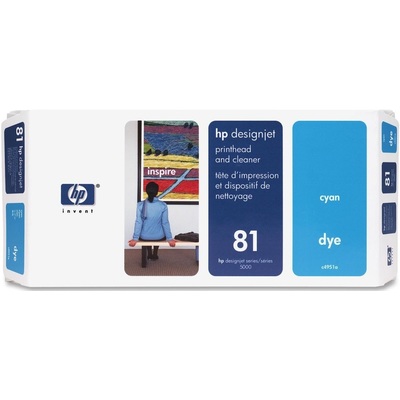 Mực In Phun HP 81 Cyan DesignJet Dye Printhead and Printhead Cleaner (C4951A)