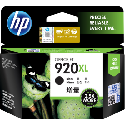 Mực In Phun HP 920XL High Yield Black Original Ink Cartridge (CD975AA)