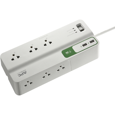 Ổ Cắm Điện APC SurgeArrest 6-Outlet + 2 Port USB Charger 2.4A (PM63U-VN)