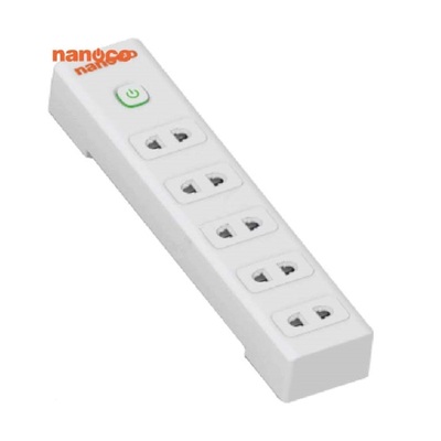 Ổ Cắm Điện Nanoco 5 ổ cắm 2, 1 công tắc dài 3 Mét (NES5215-3)