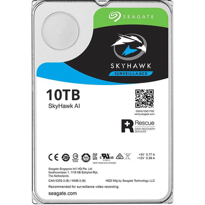 Ổ Cứng Camera Seagate SkyHawk AI 10TB SATA 7200RPM 256MB Cache 3.5" (ST10000VE0008)